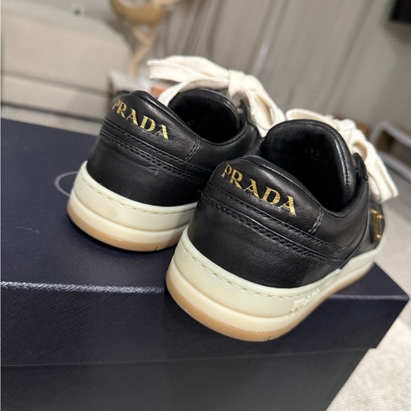 Prada Women’s Black Leather Sneakers (Original) - Picture 5 of 8